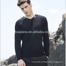 suéter con cuello en V anti-pilling cashmere para hombres